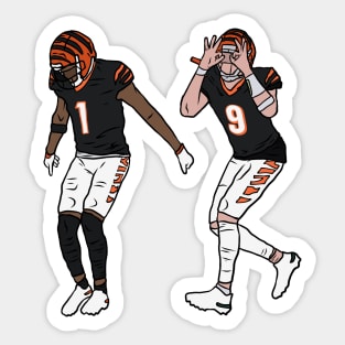 Ja'Marr Chase and Joe Burrow Griddy Sticker